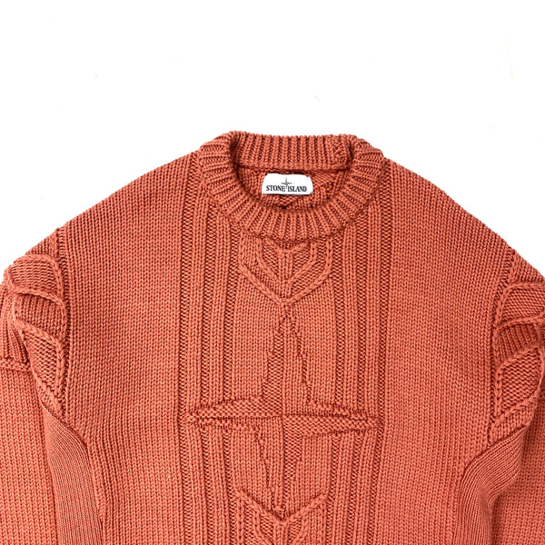 Stone Island Rust Orange Thick Winter Knit
