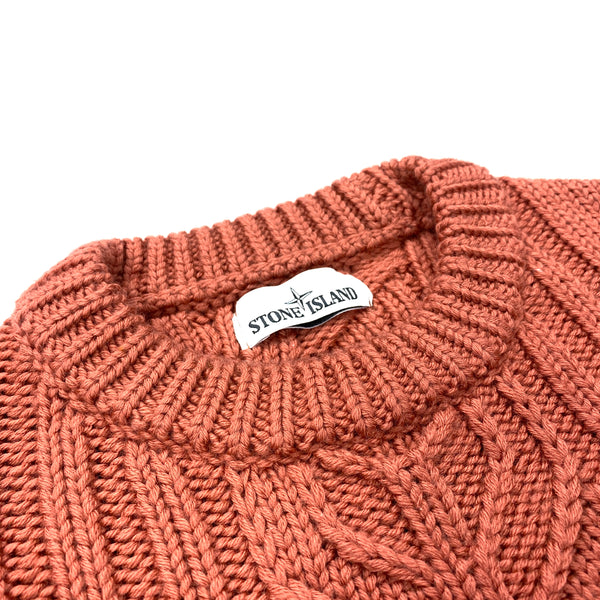 Stone Island Rust Orange Thick Winter Knit