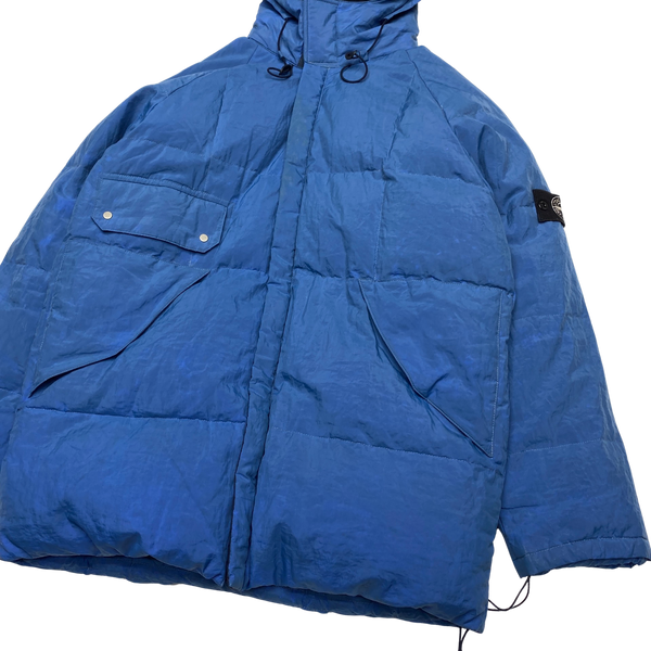 Stone Island Blue AW2000 Pure Metal Shell Parka Jacket