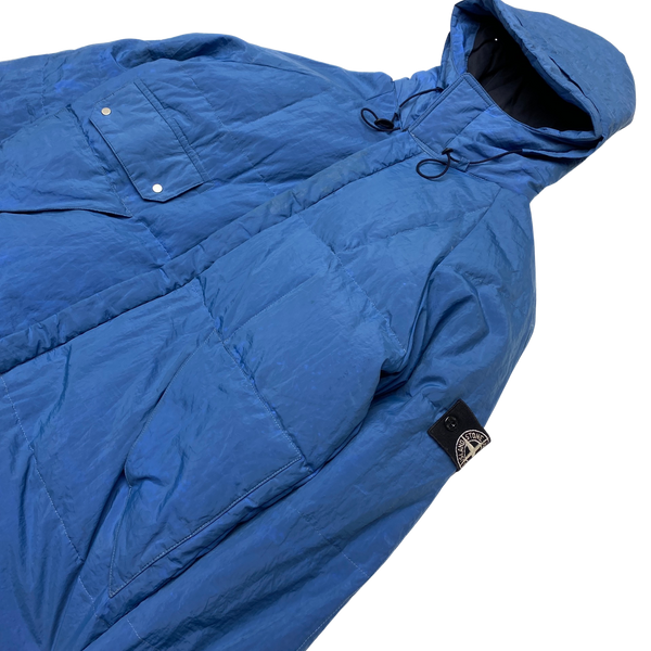 Stone Island Blue AW2000 Pure Metal Shell Parka Jacket