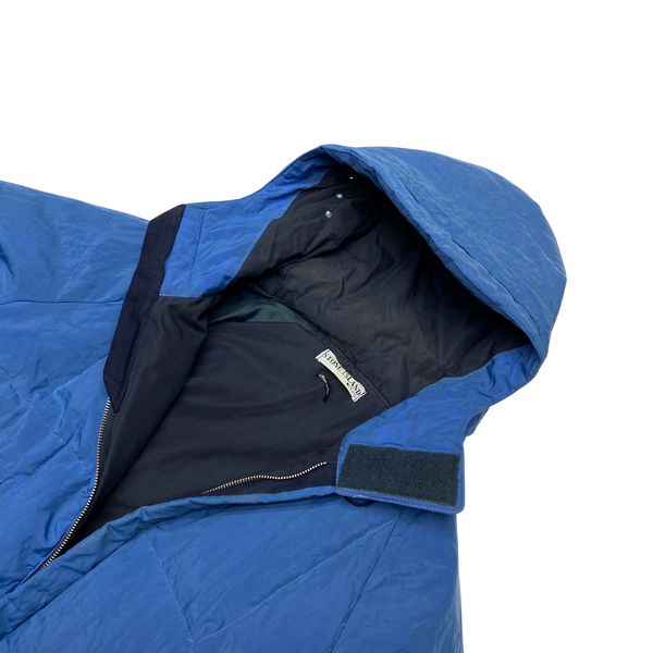 Stone Island Blue AW2000 Pure Metal Shell Parka Jacket