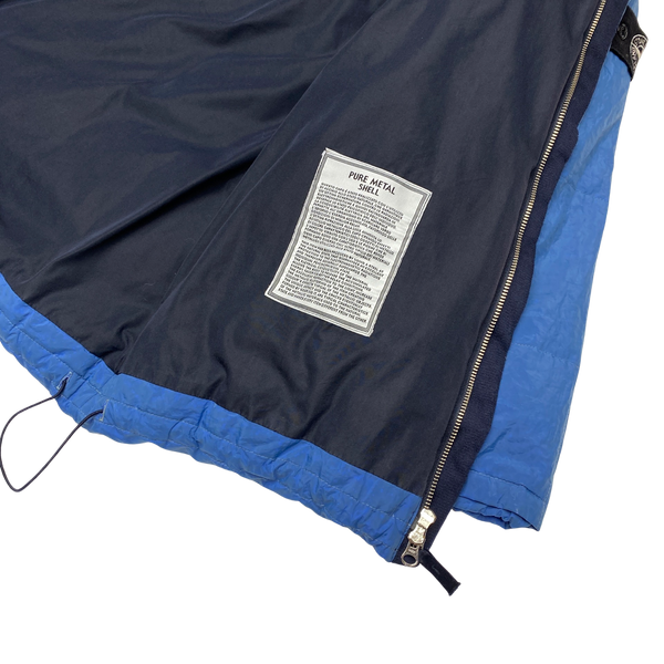 Stone Island Blue AW2000 Pure Metal Shell Parka Jacket
