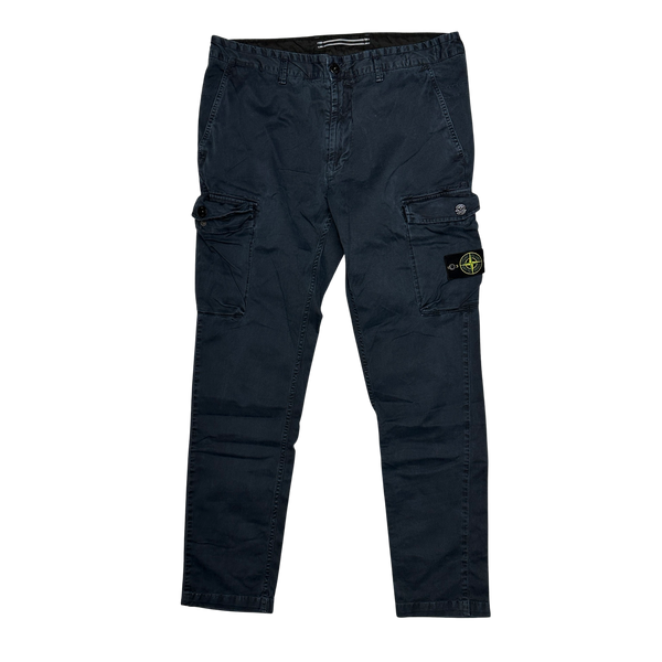 Stone Island Navy Slim Fit Cargo Trousers