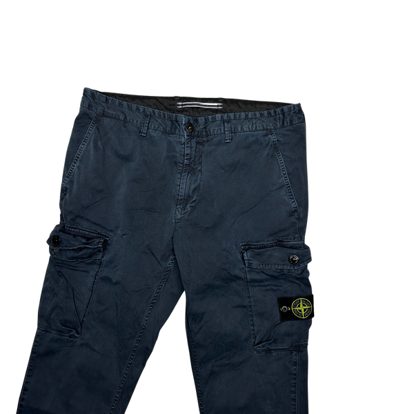 Stone Island Navy Slim Fit Cargo Trousers