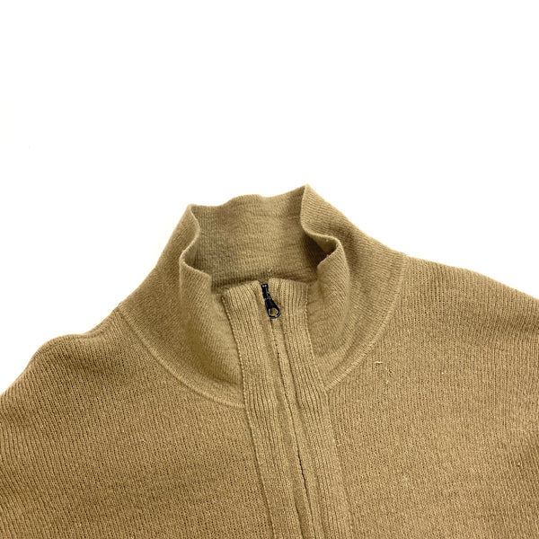 Stone Island Beige Wool Zipped Jumper