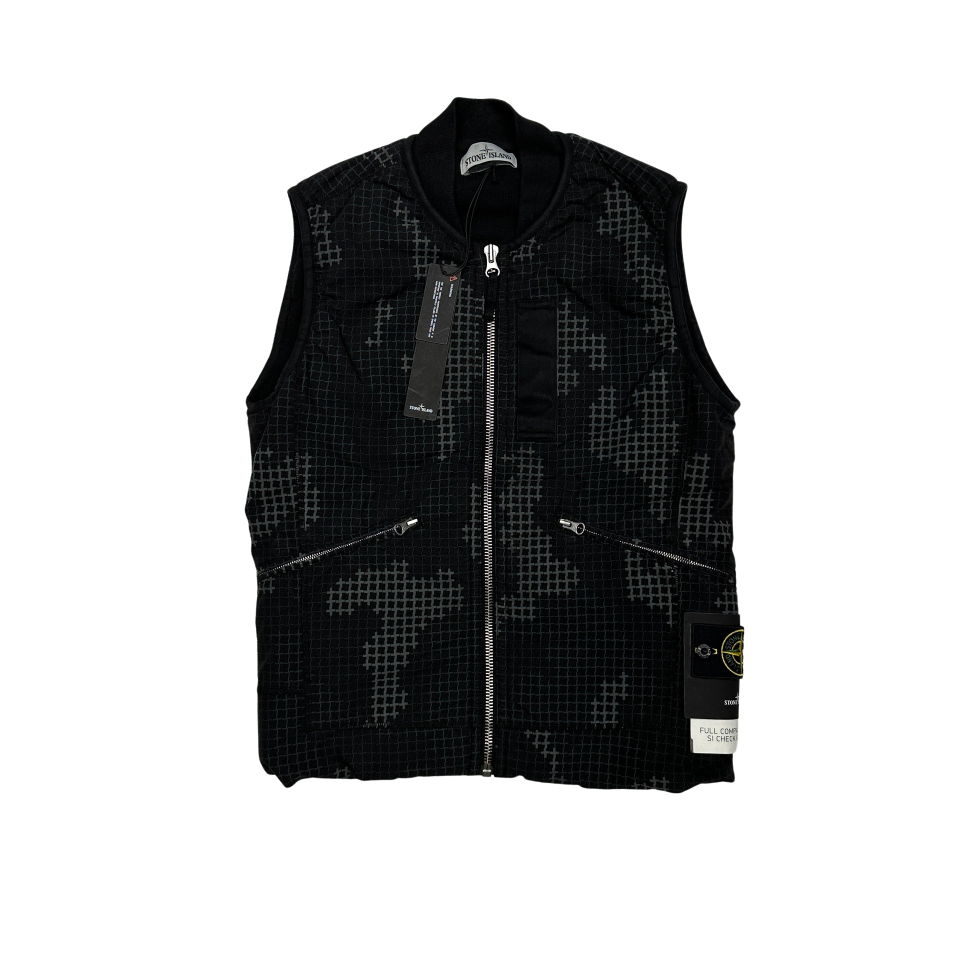 Stone Island 2017 Full Compact Rip Stop Camo Gilet Mat s Island