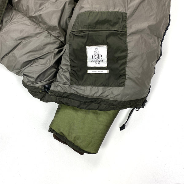 CP Company Olive Two Tone Bi Mesh Goggle Jacket