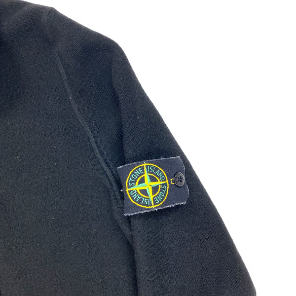 Stone Island Black Wool Full Zipped Jumper