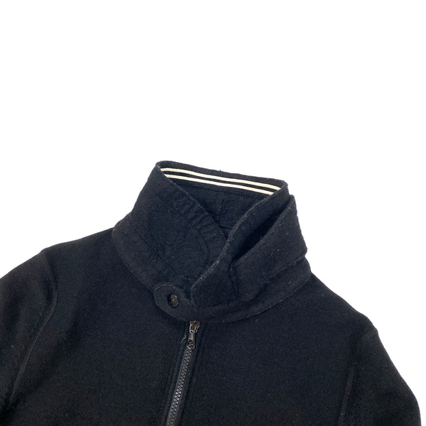Stone Island Black Wool Full Zipped Jumper