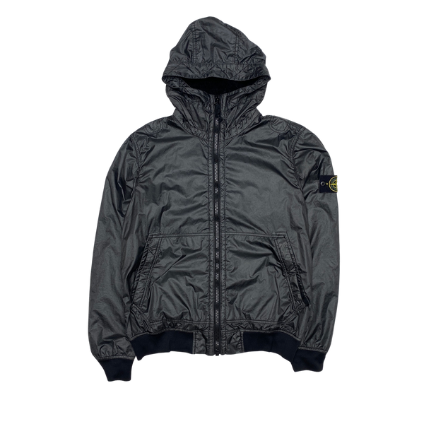 Stone Island 2018 Black Lamy Flock Hooded Jacket
