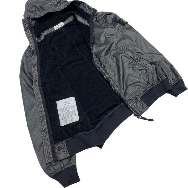 Stone Island 2018 Black Lamy Flock Hooded Jacket