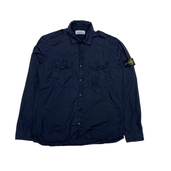 Stone Island Navy Lightweight Cotton Shirt