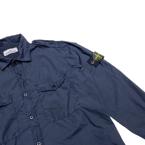 Stone Island Navy Lightweight Cotton Shirt