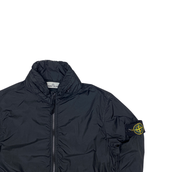 Stone Island 2020 Black Crinkle Reps Bomber Jacket