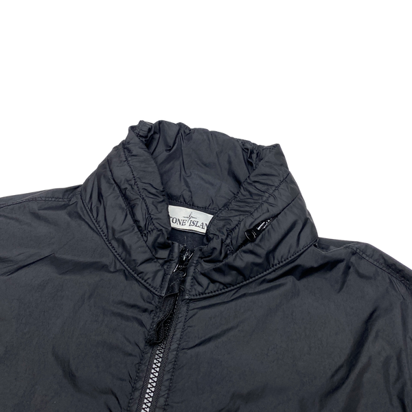 Stone Island 2020 Black Crinkle Reps Bomber Jacket