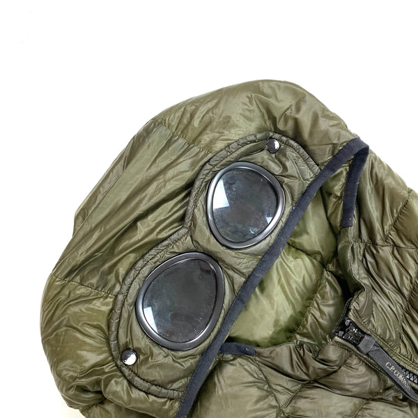 CP Company Khaki Green D D Shell Puffer Goggle Jacket