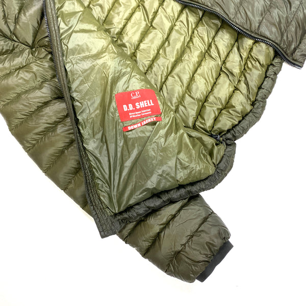 CP Company Khaki Green D D Shell Puffer Goggle Jacket