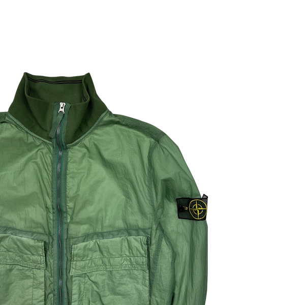 Stone Island Green 2009 Hyperlight Nylon Mesh Badge Jacket