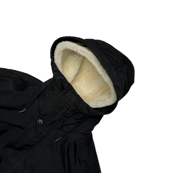 Stone Island Black David TC Blanket Lined Fishtail Parka Jacket