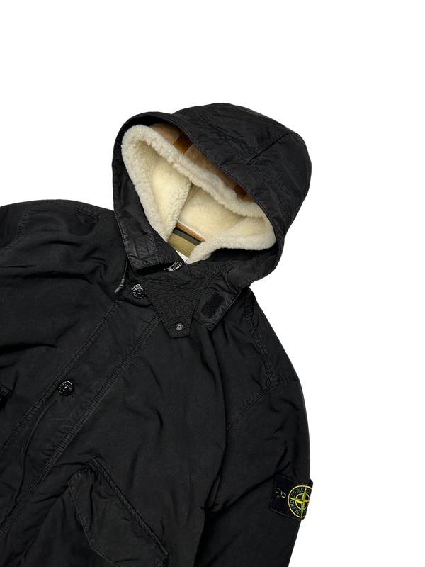 Stone Island Black David TC Blanket Lined Fishtail Parka Jacket