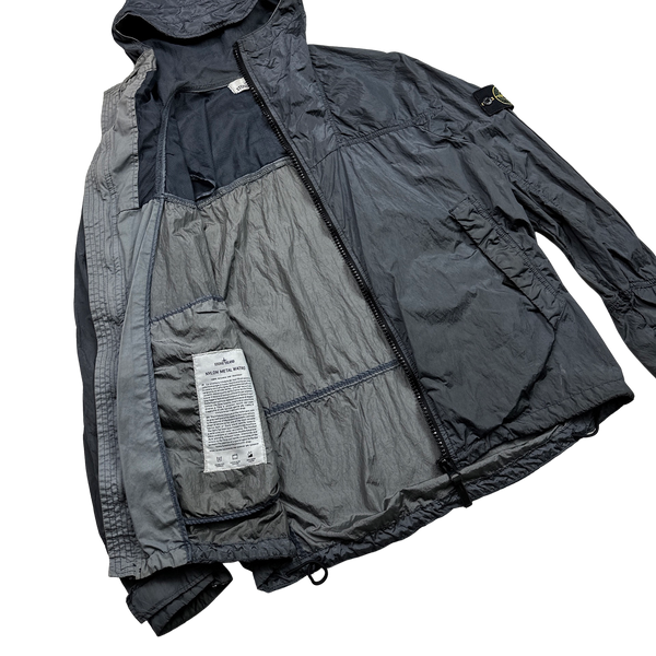 Stone Island Grey Nylon Metal Watro Shimmer Jacket - Large