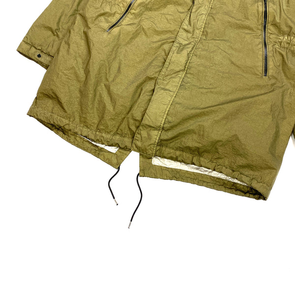 CP Company Olive Nyfoil Down Filled Fishtail Parka