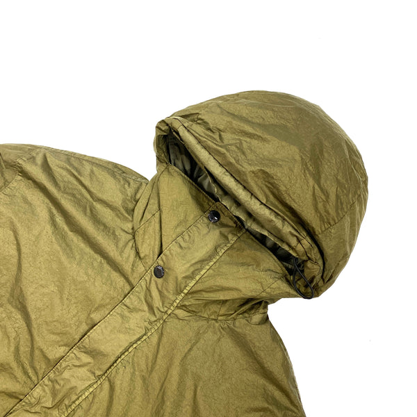 CP Company Olive Nyfoil Down Filled Fishtail Parka