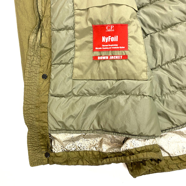 CP Company Olive Nyfoil Down Filled Fishtail Parka
