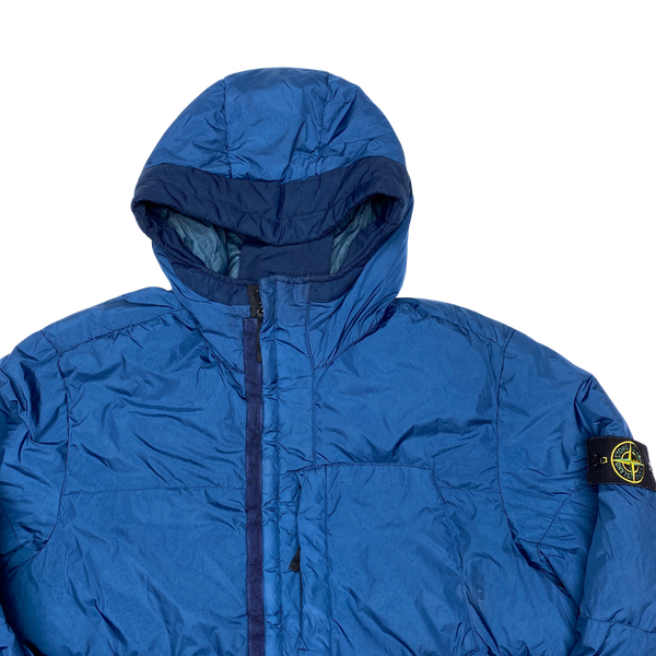 Stone Island 2017 Blue Garment Dyed Down Puffer Jacket