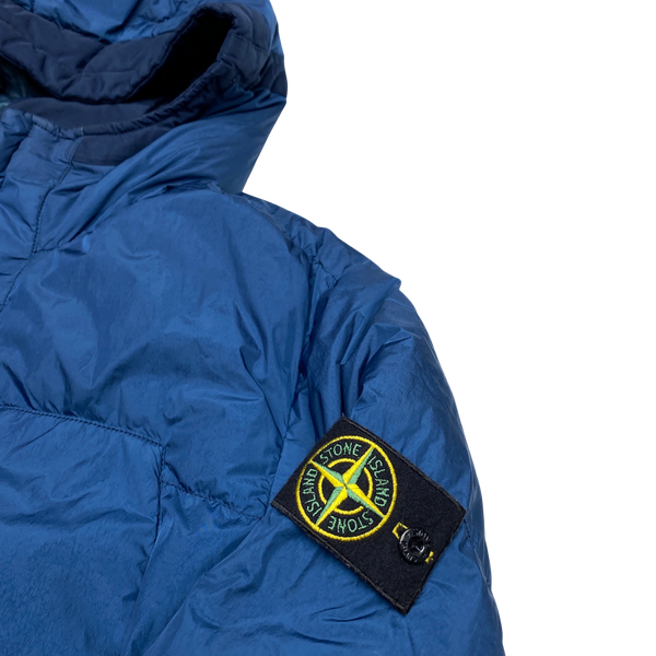 Stone Island 2017 Blue Garment Dyed Down Puffer Jacket