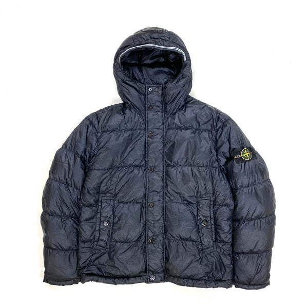 Stone Island Navy Garment Dyed Puffer Jacket