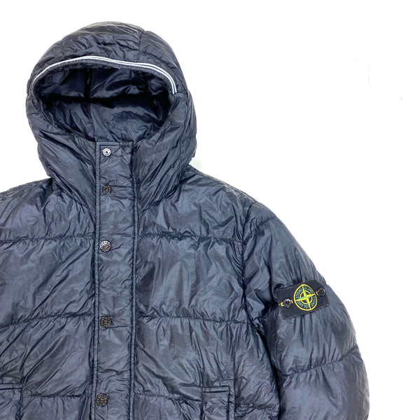 Stone Island Navy Garment Dyed Puffer Jacket