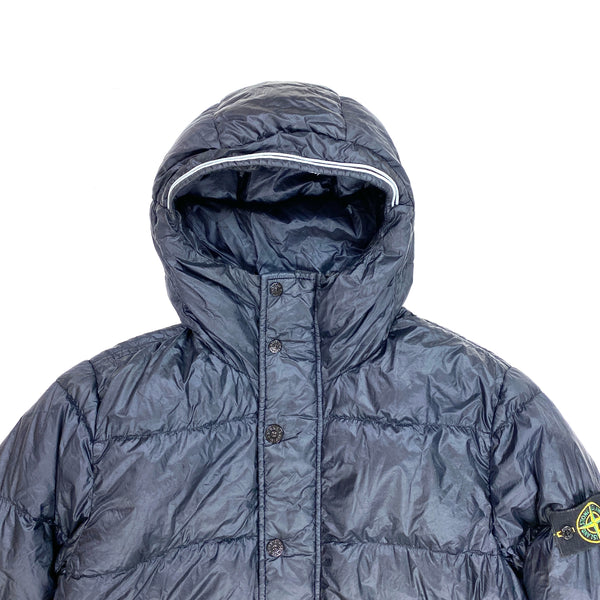 Stone Island Navy Garment Dyed Puffer Jacket