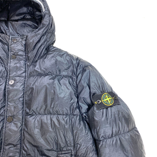 Stone Island Navy Garment Dyed Puffer Jacket