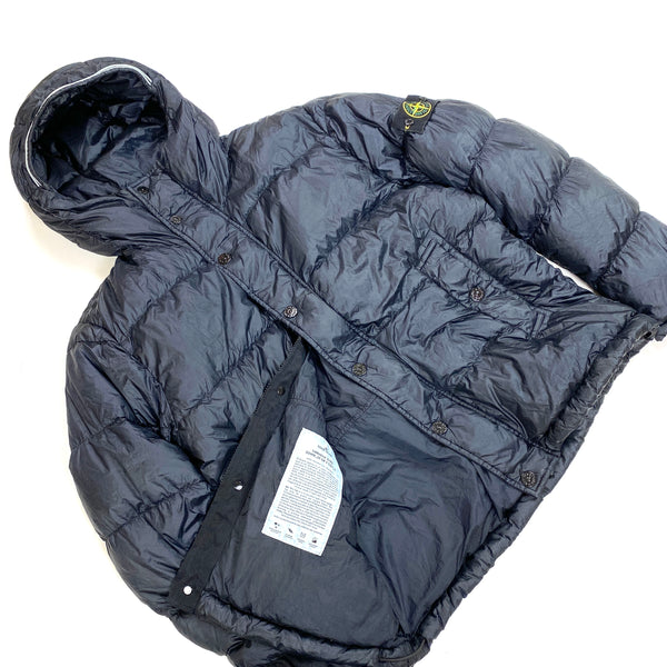 Stone Island Navy Garment Dyed Puffer Jacket