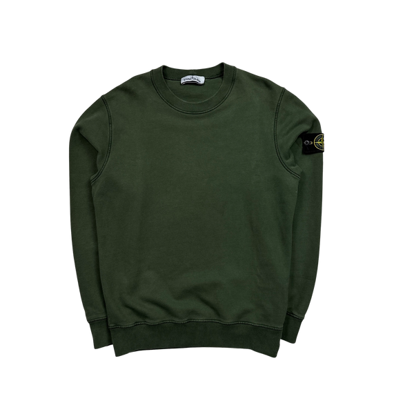 Stone Island 2020 Green Cotton Crewneck Sweatshirt - Medium