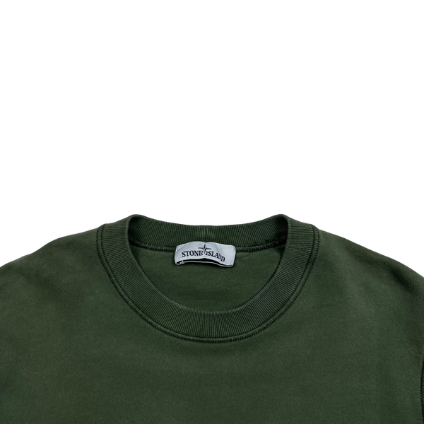 Stone Island 2020 Green Cotton Crewneck Sweatshirt - Medium