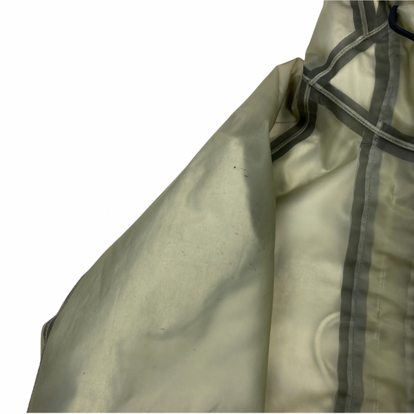 Stone Island 2015 Sherling Lined Silver Poly Cover Jacket
