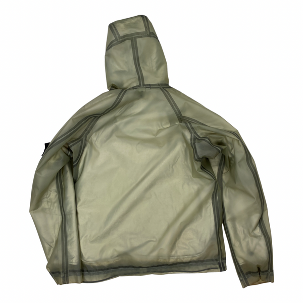 Stone Island 2015 Sherling Lined Silver Poly Cover Jacket