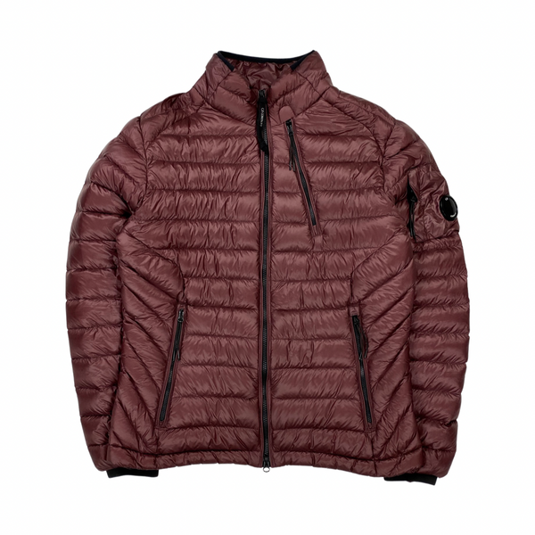 CP Company Wine Red Lens Viewer Puffer