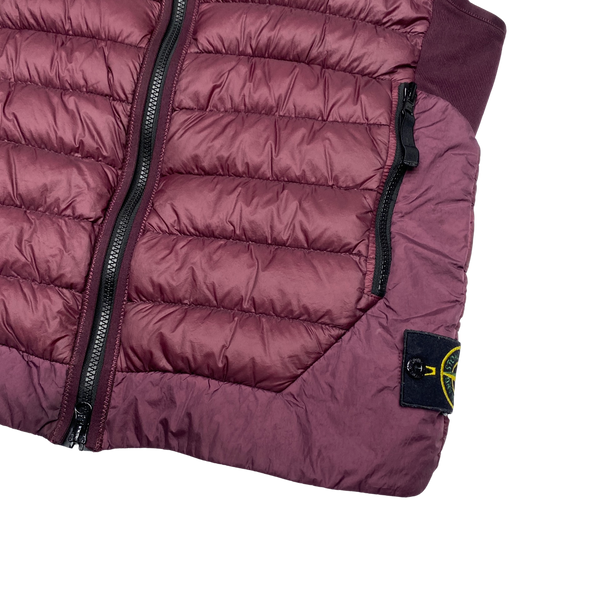 Stone Island 2017 Plum Red Micro Yarn Down Gilet