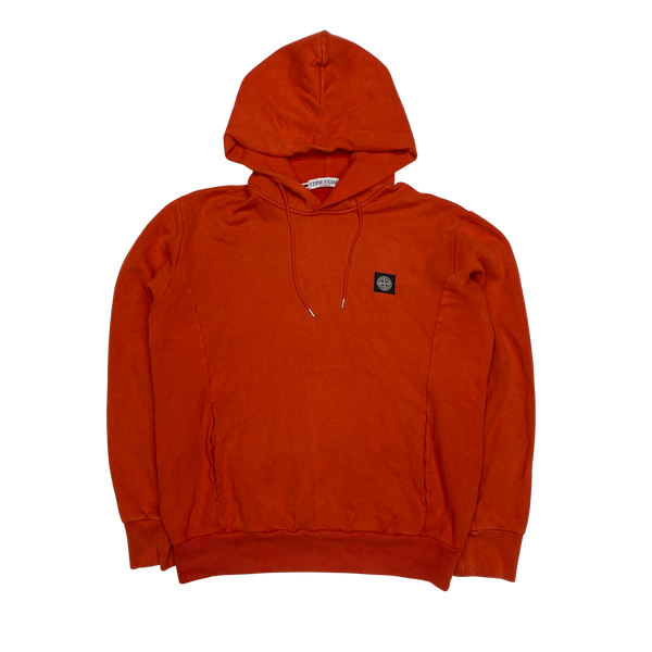 Stone Island 2011 Vermillion Red Pullover Cotton Hoodie