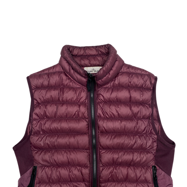 Stone Island 2017 Plum Red Micro Yarn Down Gilet