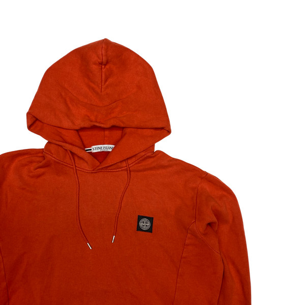 Stone Island 2011 Vermillion Red Pullover Cotton Hoodie