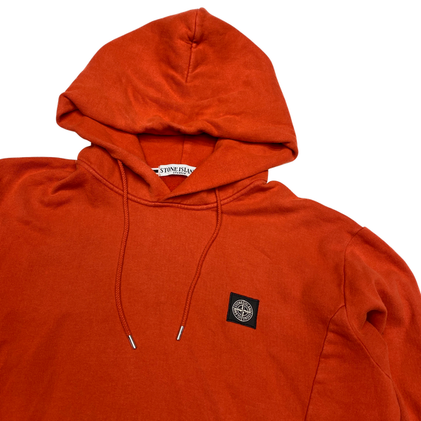 Stone Island 2011 Vermillion Red Pullover Cotton Hoodie