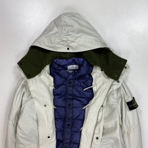 Stone Island White Down Filled David TC Jacket