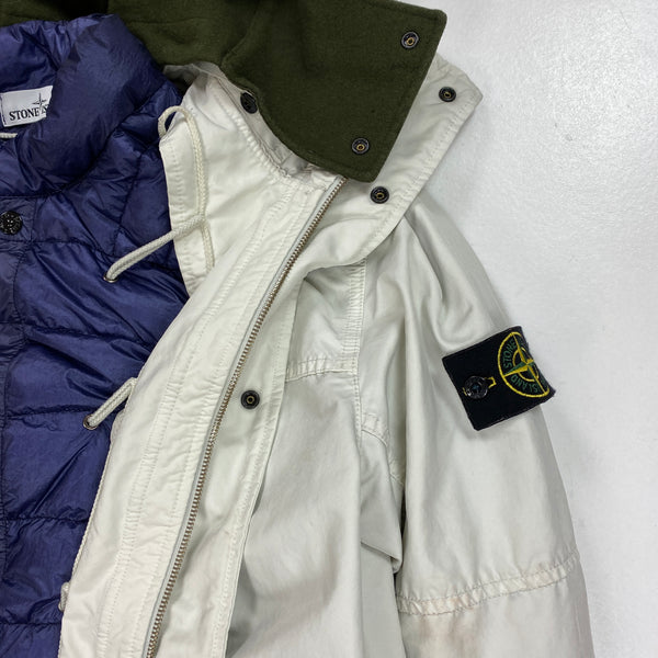 Stone Island White Down Filled David TC Jacket