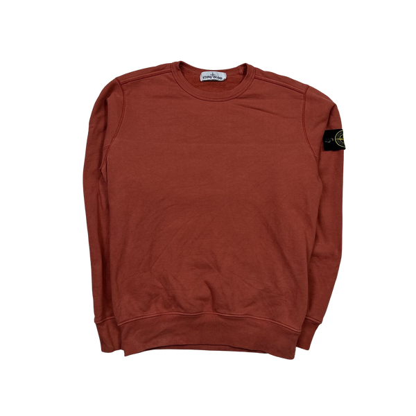 Stone Island 2019 Terracotta Cotton Crewneck Sweatshirt - Small