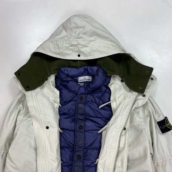 Stone Island White Down Filled David TC Jacket