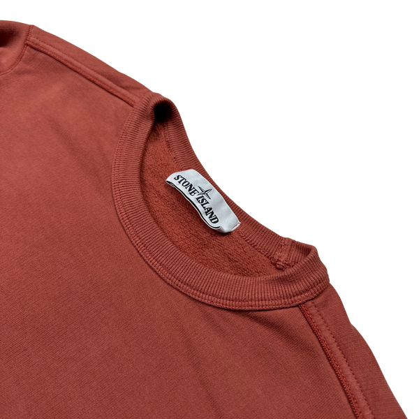 Stone Island 2019 Terracotta Cotton Crewneck Sweatshirt - Small